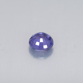 Zafiro azul natural de 0,43 ct, corte redondo, VS