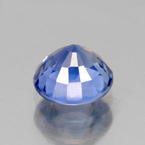 Zafiro azul natural de 1,22 ct, corte redondo, VVS-VS