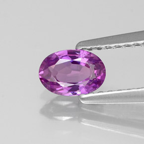 Zafiro violeta natural de 0,56 ct, corte óvalo, VVS