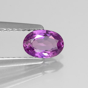Zafiro violeta natural de 0,56 ct, corte óvalo, VVS