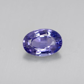 Zafiro violeta natural de 0,53 ct, corte óvalo, VS
