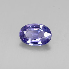Zafiro violeta natural de 0,53 ct, corte óvalo, VS