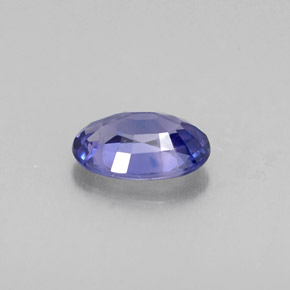 Zafiro violeta natural de 0,53 ct, corte óvalo, VS