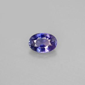 Zafiro violeta natural de 0,59 ct, corte óvalo, VS