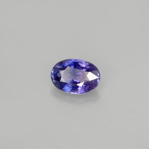 Zafiro violeta natural de 0,59 ct, corte óvalo, VS
