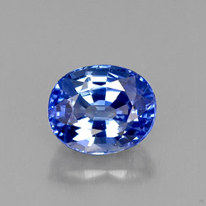 Zafiro azul natural de 1,16 ct, corte óvalo, VVS