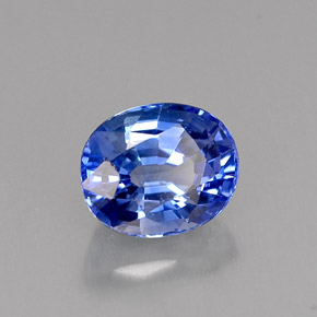 Zafiro azul natural de 1,16 ct, corte óvalo, VVS