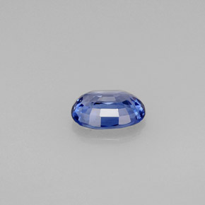 Zafiro azul natural de 1,00 ct, corte óvalo, VVS