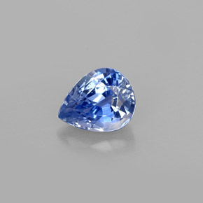 Zafiro azul natural de 0,93 ct, en forma de pera, VVS-VS