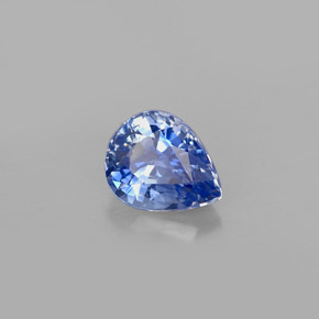 Zafiro azul natural de 0,93 ct, en forma de pera, VVS-VS