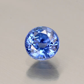 Zafiro azul natural de 0,54 ct, corte redondo, VS