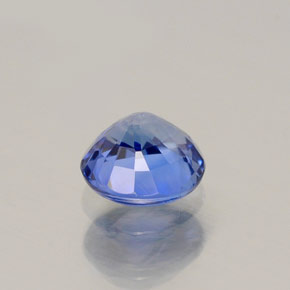 Zafiro azul natural de 0,54 ct, corte redondo, VS
