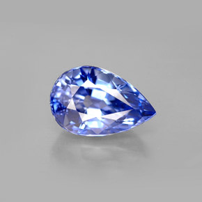 Zafiro azul natural de 3,60 ct, en forma de pera, VVS-VS