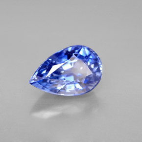 Zafiro azul natural de 3,60 ct, en forma de pera, VVS-VS
