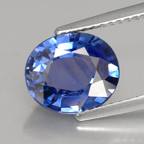Zafiro azul natural de 2,79 ct, corte óvalo, IF