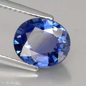Zafiro azul natural de 2,79 ct, corte óvalo, IF