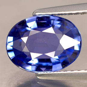 Zafiro azul natural de 2,30 ct, corte óvalo, IF