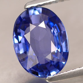 Zafiro azul natural de 2,30 ct, corte óvalo, IF