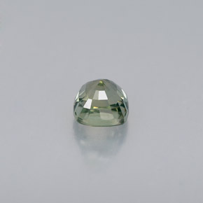 Zafiro verde natural de 0,64 ct, corte cojín, VVS