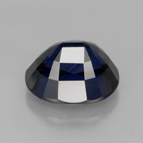 Zafiro azul natural de 5,09 ct, corte óvalo, IF
