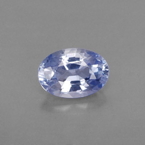 Zafiro azul natural de 0,59 ct, corte óvalo, VS