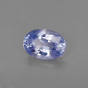Zafiro azul natural de 0,59 ct, corte óvalo, VS