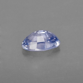 Zafiro azul natural de 0,59 ct, corte óvalo, VS