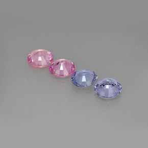 Gemas de zafiro multicolor natural de  ct, corte redondo, VVS-VS
