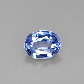 Zafiro azul natural de 0,88 ct, corte óvalo, VVS