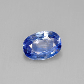 Zafiro azul natural de 0,82 ct, corte óvalo, VVS-VS