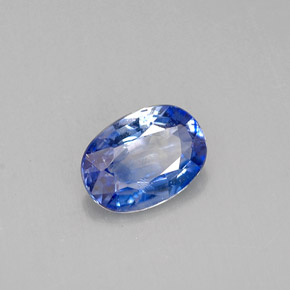 Zafiro azul natural de 0,82 ct, corte óvalo, VVS-VS