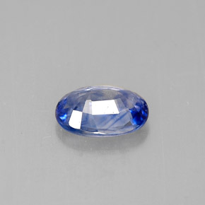 Zafiro azul natural de 0,82 ct, corte óvalo, VVS-VS