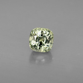 Zafiro verde natural de 0,58 ct, corte cojín, VVS