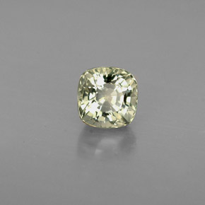 Zafiro verde natural de 0,58 ct, corte cojín, VVS