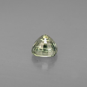 Zafiro verde natural de 0,58 ct, corte cojín, VVS