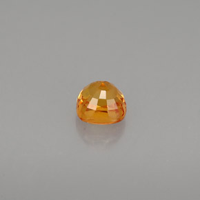 Zafiro naranja natural de 0,61 ct, corte cojín, VS