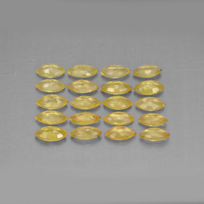 Gemas de zafiro amarillo natural de 1,92 ct, marquesa, VVS-VS