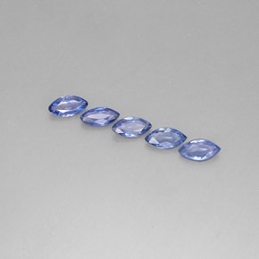 Gemas de zafiro azul natural de  ct, marquesa, VVS-VS