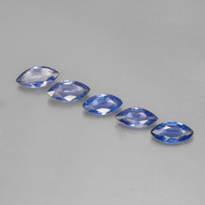Gemas de zafiro azul natural de  ct, marquesa, VVS-VS