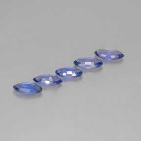 Gemas de zafiro azul natural de  ct, marquesa, VVS-VS