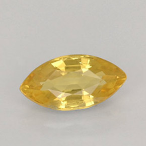 Zafiro amarillo natural de 1,01 ct, marquesa, VS