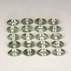 Gemas de zafiro verde natural de  ct, marquesa, VVS-VS