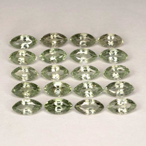 Gemas de zafiro verde natural de  ct, marquesa, VVS-VS