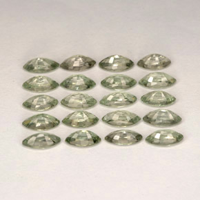 Gemas de zafiro verde natural de  ct, marquesa, VVS-VS