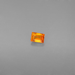 Zafiro naranja natural de 0,25 ct, baguette, VS