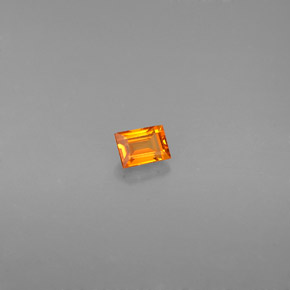 Zafiro naranja natural de 0,25 ct, baguette, VS