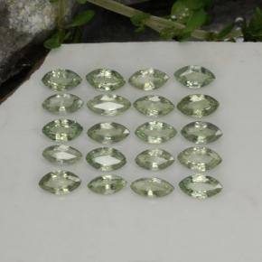 Gemas de zafiro verde natural de 3,22 ct, marquesa, VS