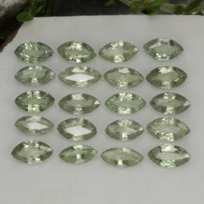 Gemas de zafiro verde natural de 3,22 ct, marquesa, VS