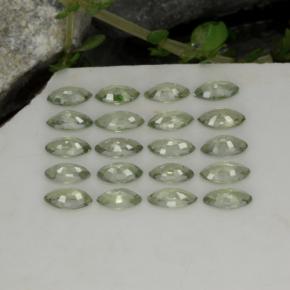 Gemas de zafiro verde natural de 3,22 ct, marquesa, VS