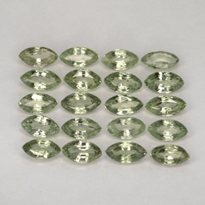 Gemas de zafiro verde natural de  ct, marquesa, VS